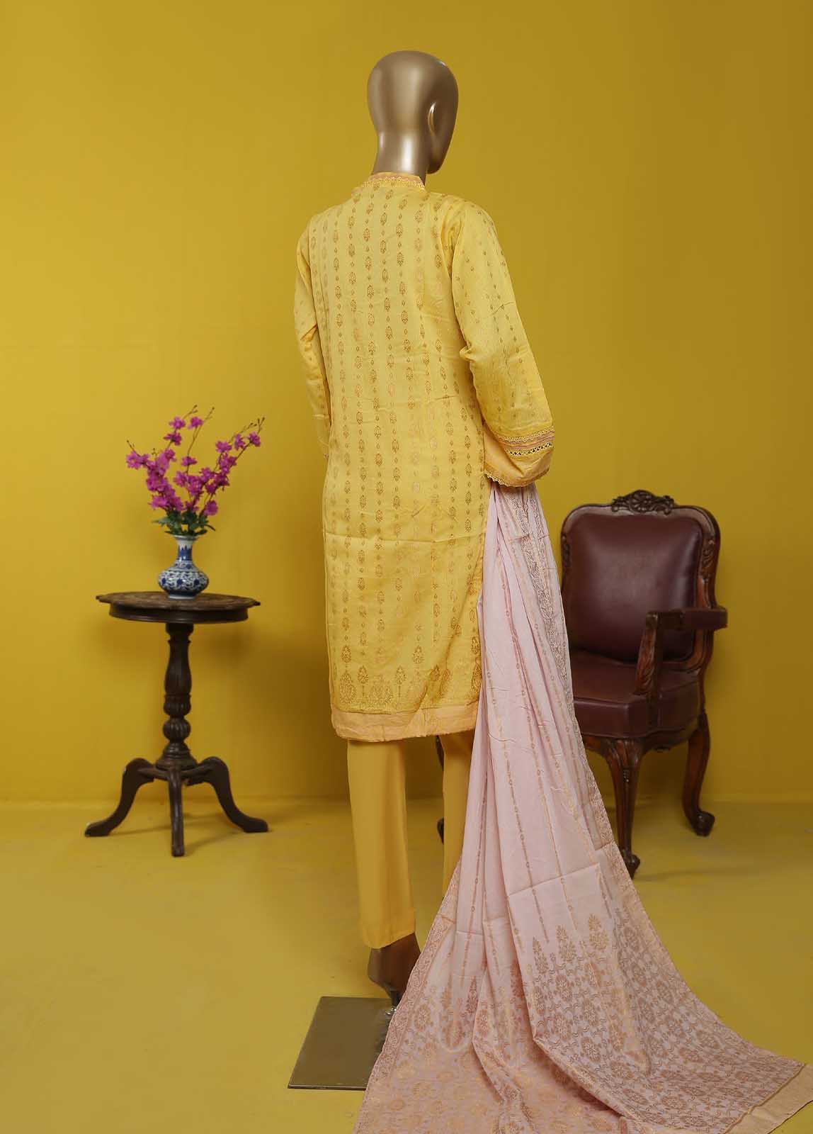 Bin Saeed Fabric - BNS-2206- 3 PIece Jacquard