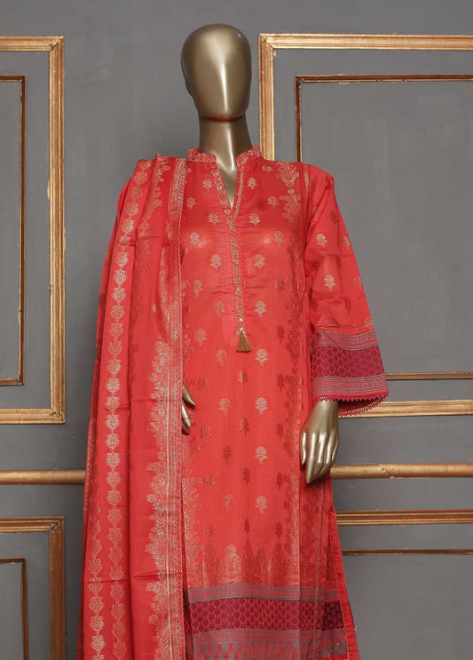 Bin Saeed Fabric - BNS-2210- 3 PIece Jacquard