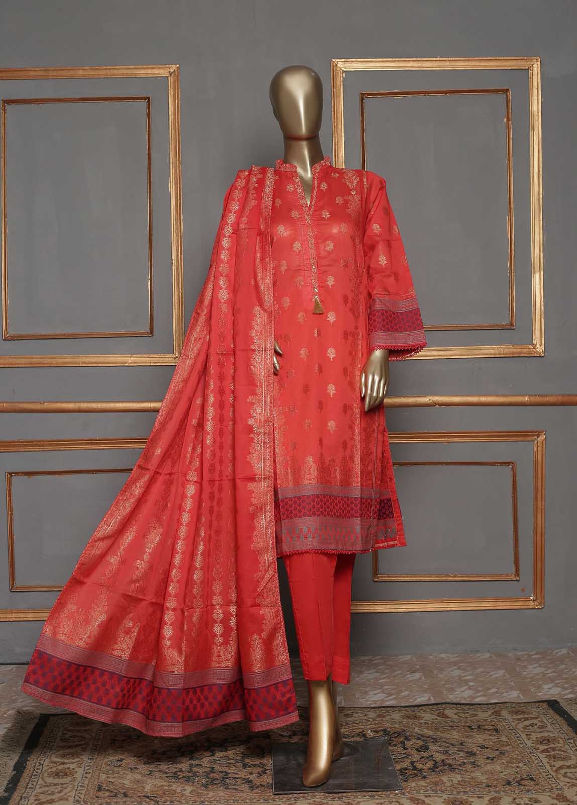 Bin Saeed Fabric - BNS-2210- 3 PIece Jacquard