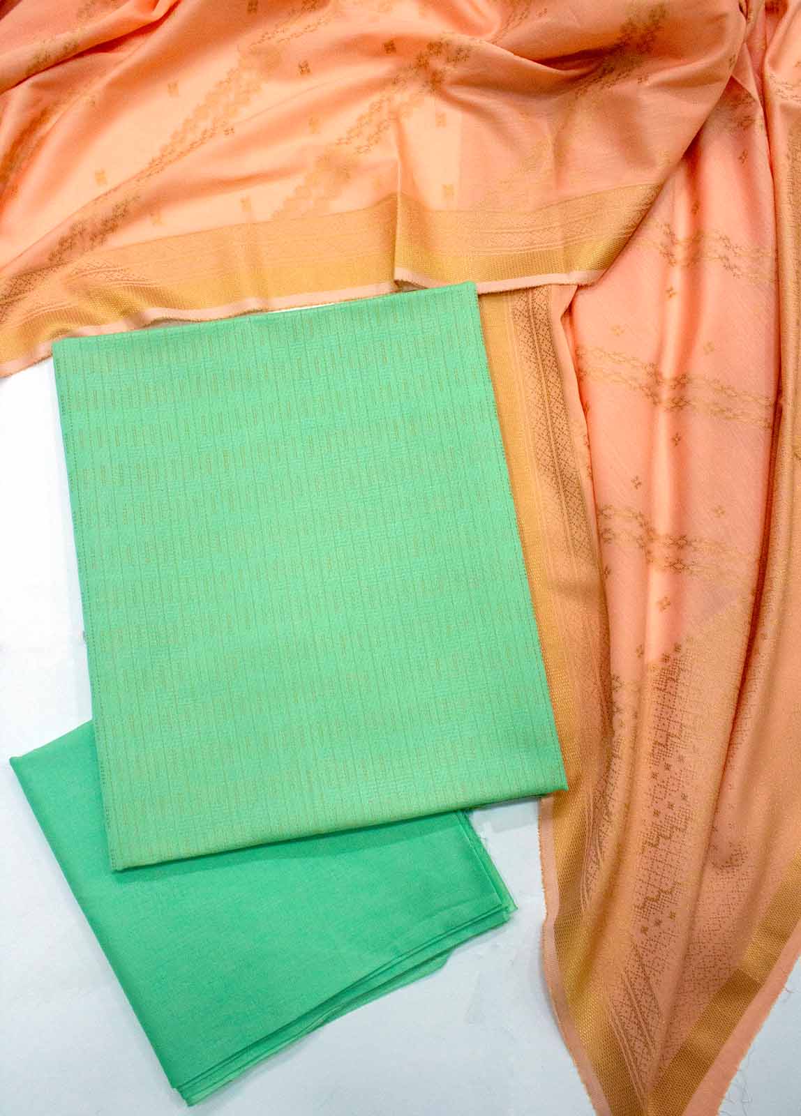 Bin Saeed Fabric - BNU-002 -3 Piece Printed Jacquard