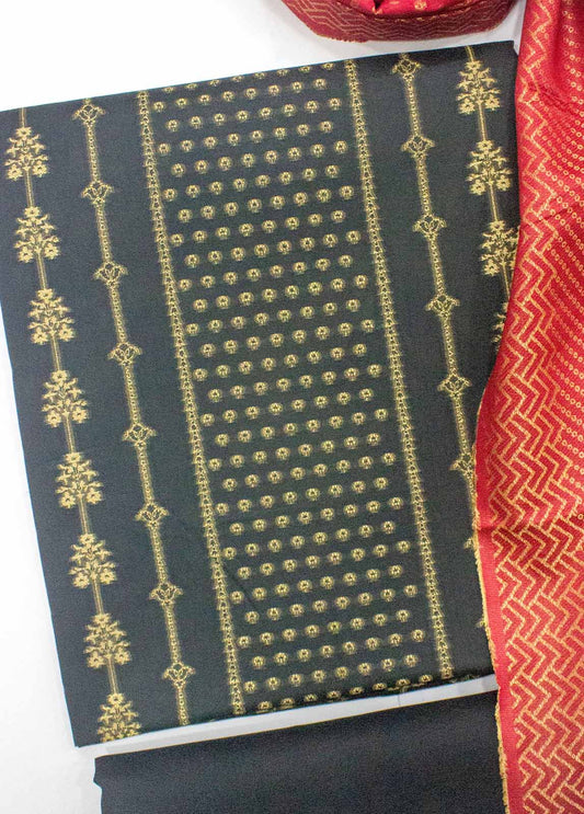 Bin Saeed Fabric - BNU-010 -3 Piece Printed Jacquard