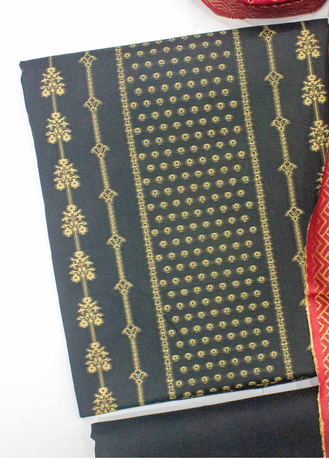 Bin Saeed Fabric - BNU-010 -3 Piece Printed Jacquard