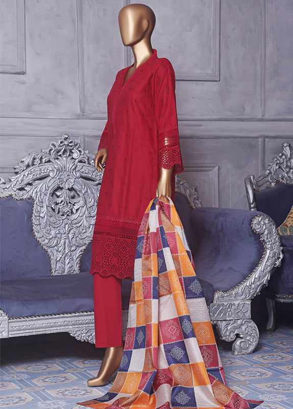 BTS-0006 - 3 Piece ChikanKari Stitched Suit