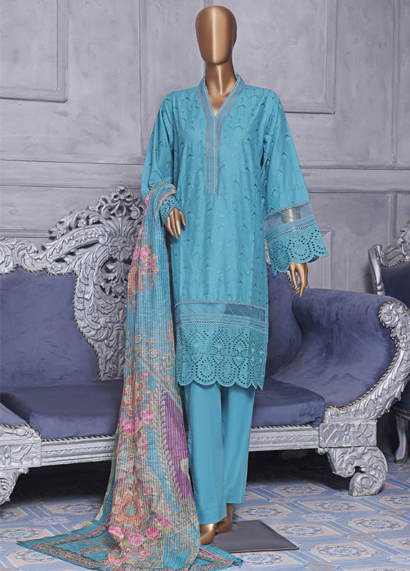 BTS-0012 - 3 Piece ChikanKari Stitched Suit