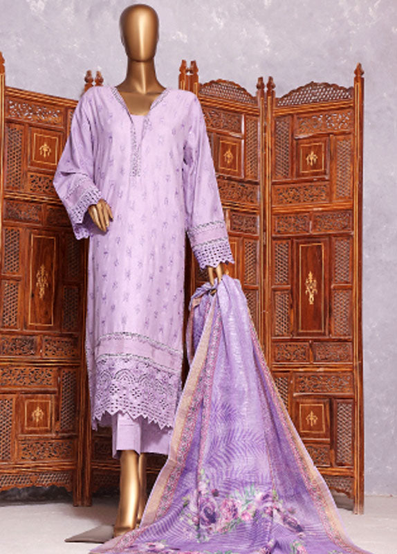 BTS-0102 - 3 Piece ChikanKari Stitched Suit