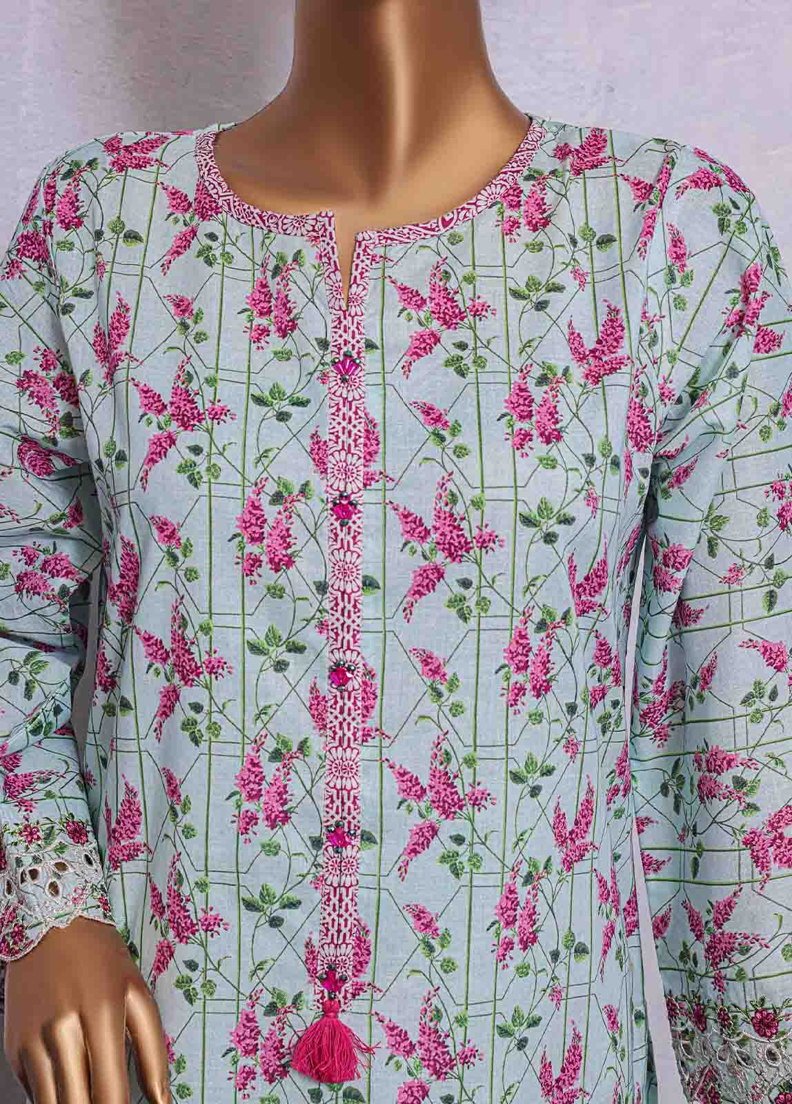 Bin Saeed Fabric - CKC-0103- 2 Piece Lawn Chikankari