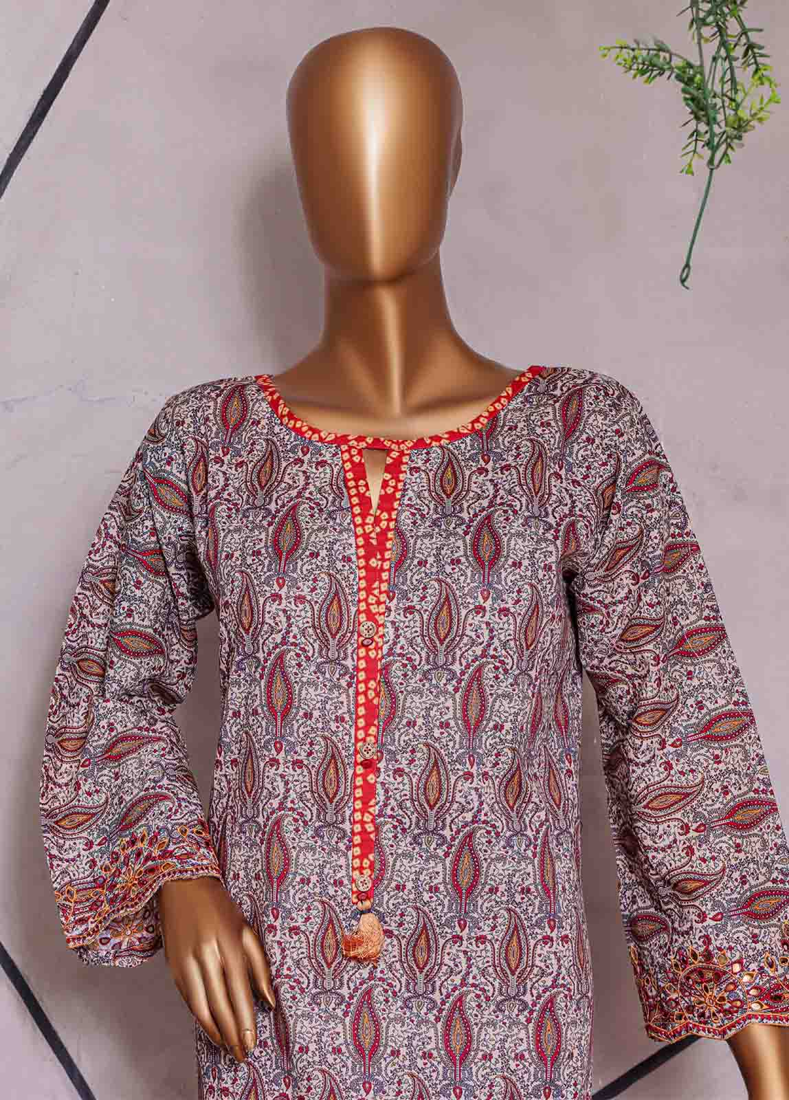 Bin Saeed Fabric - CKC-0105- 2 Piece Lawn Chikankari