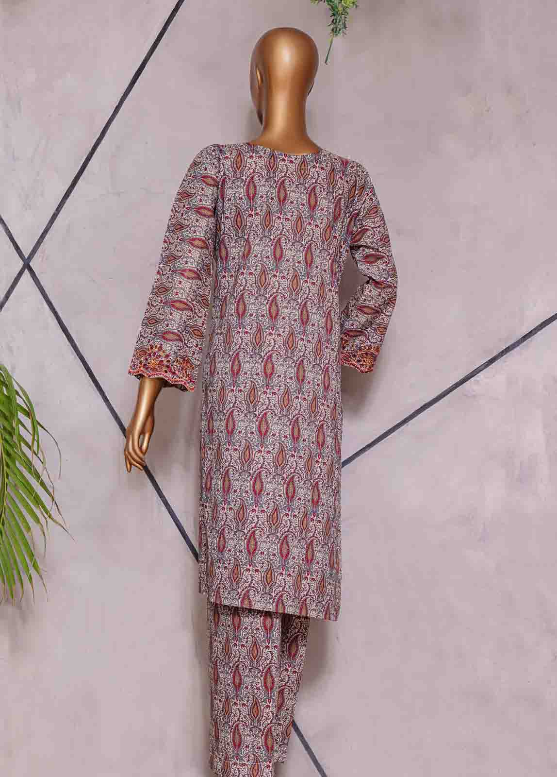 Bin Saeed Fabric - CKC-0105- 2 Piece Lawn Chikankari