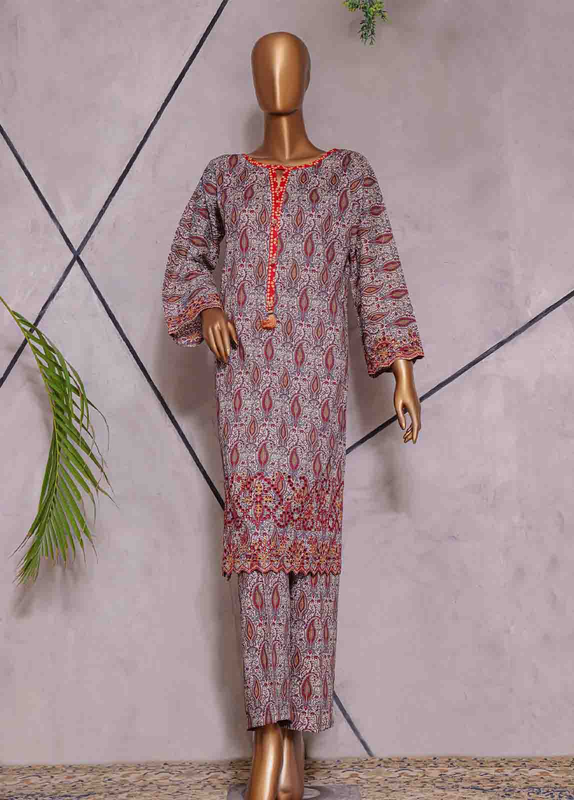 Bin Saeed Fabric - CKC-0105- 2 Piece Lawn Chikankari