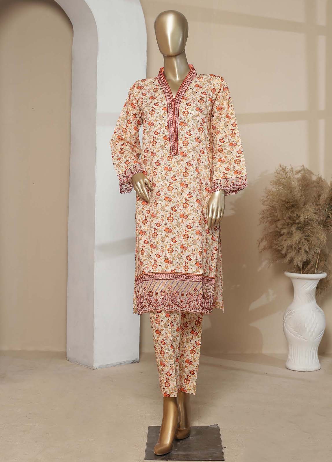 Bin Saeed Fabric - CKE-0159- 2 Piece Embroidery Lawn
