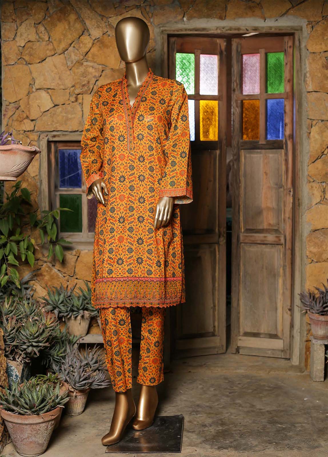Bin Saeed Fabric - CKE-0164- 2 Piece Embroidery Lawn
