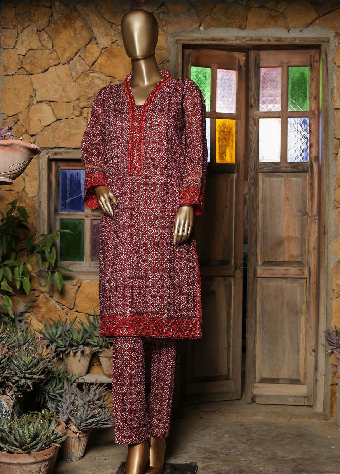 Bin Saeed Fabric - CKE-0171- 2 Piece Embroidery Lawn