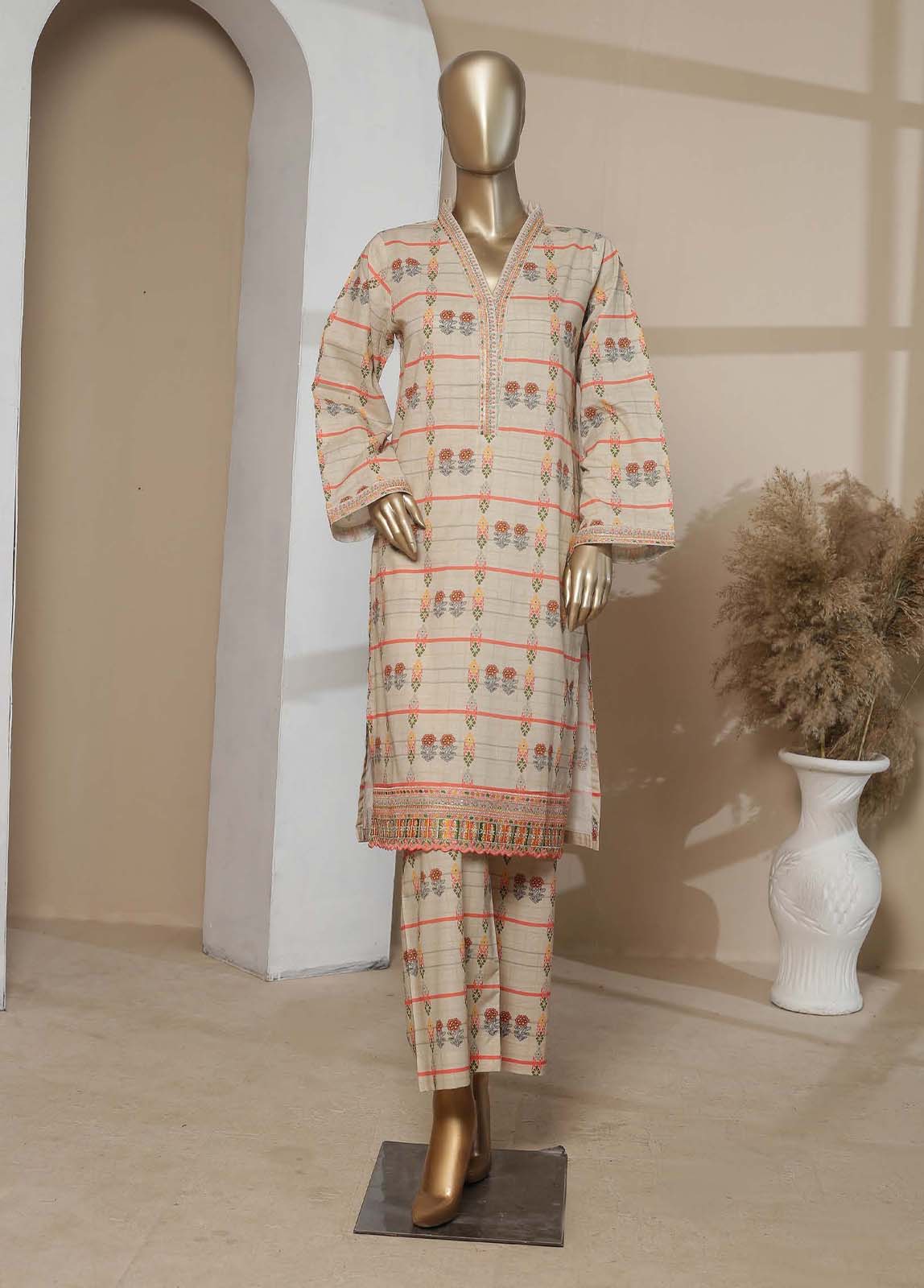 Bin Saeed Fabric - CKE-0174- 2 Piece Embroidery Lawn