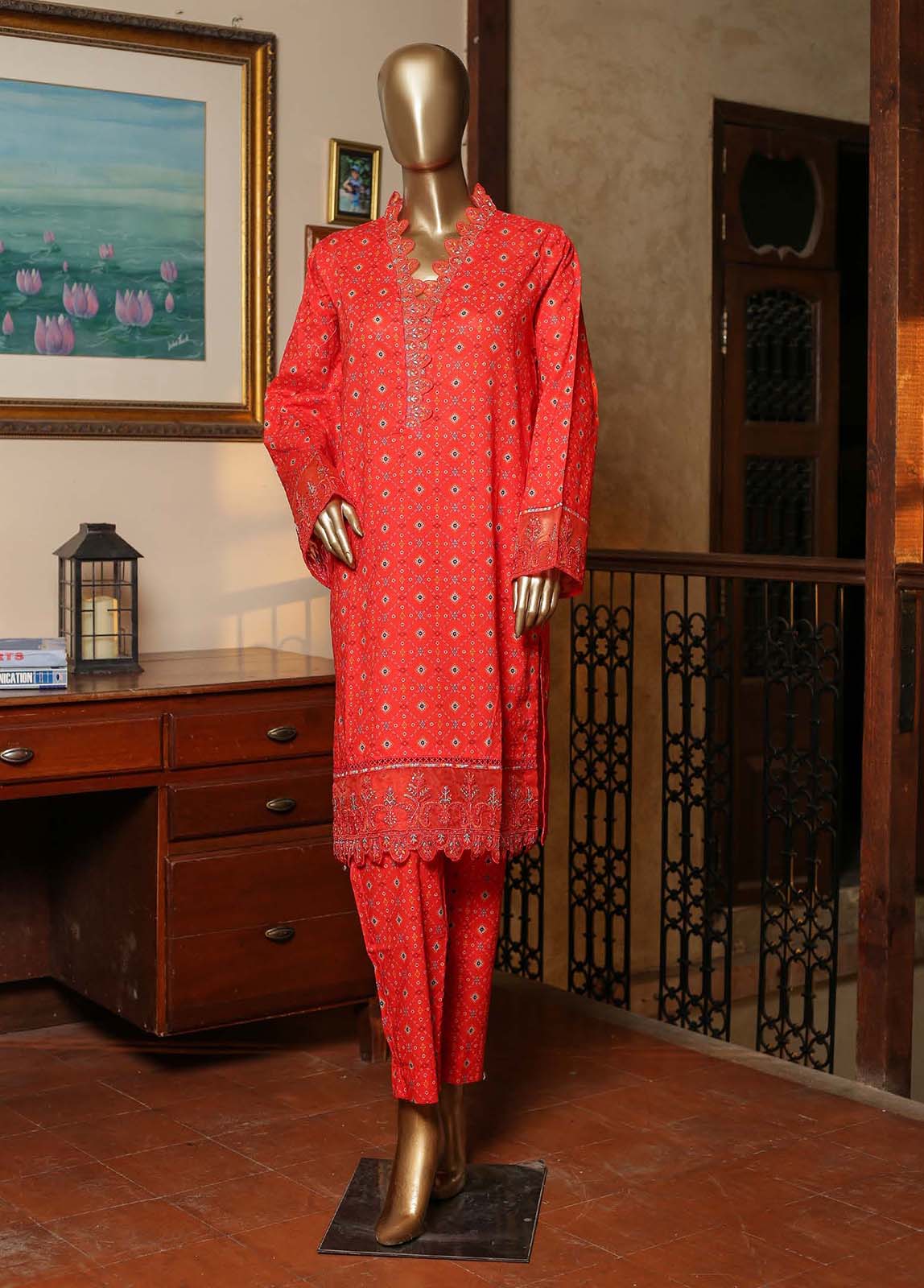 Bin Saeed Fabric - CKE-0175- 2 Piece Embroidery Lawn