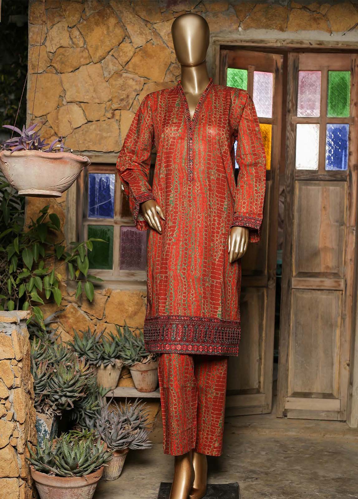Bin Saeed Fabric - CKE-0176- 2 Piece Embroidery Lawn