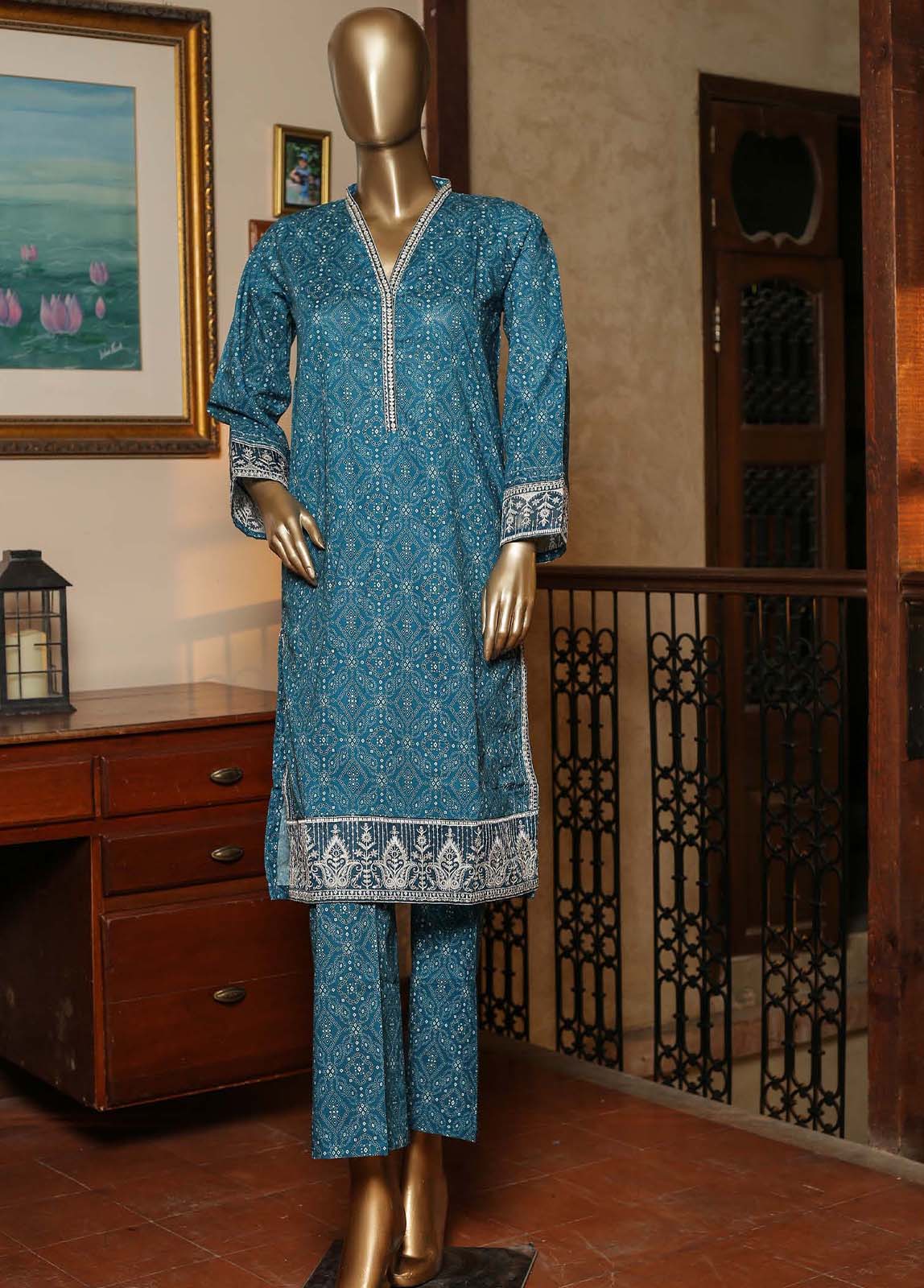 Bin Saeed Fabric - CKE-0181- 2 Piece Embroidery Lawn