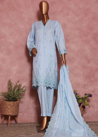 Bin Saeed Fabric - CMFT-0029-E- Ronaq e eid 3 Piece Lawn Embroidered