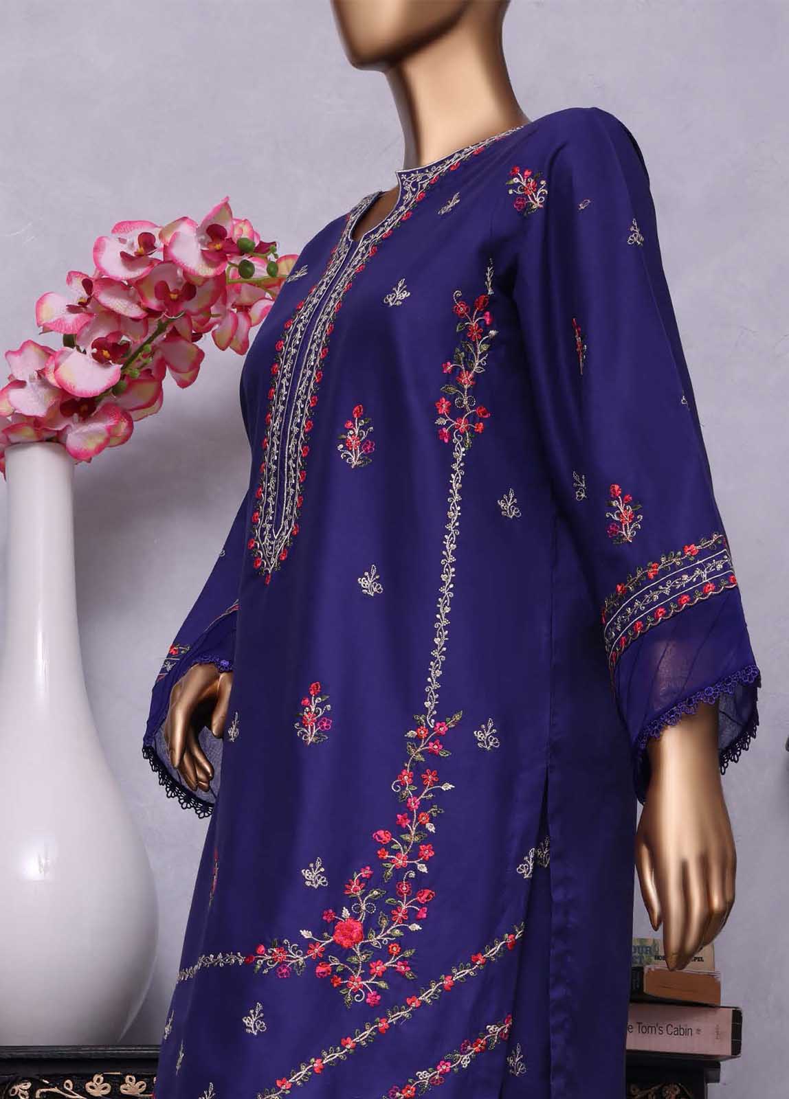 CMFT-010-A - ZIZA 2 Piece Lawn Embroidered