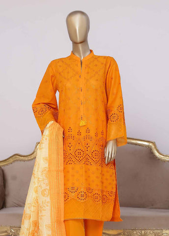 Bin Saeed Fabric - CMFT-05-C- 3 Piece Chikankari