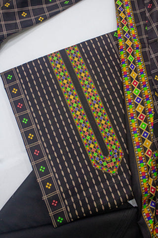 Bin Saeed Fabric - D-0703- 3 Piece UnStitched Digital Printed Lawn