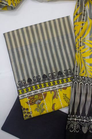 Bin Saeed Fabric - D-0709- 3 Piece UnStitched Digital Printed Lawn