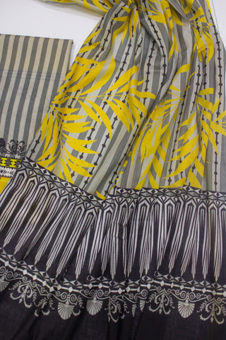 Bin Saeed Fabric - D-0709- 3 Piece UnStitched Digital Printed Lawn