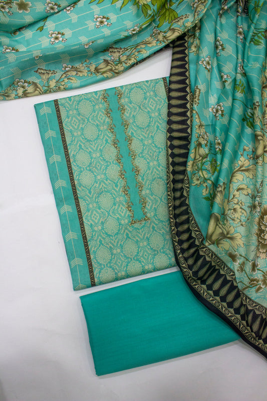 D-0710- 3 Piece UnStitched Digital Printed Lawn