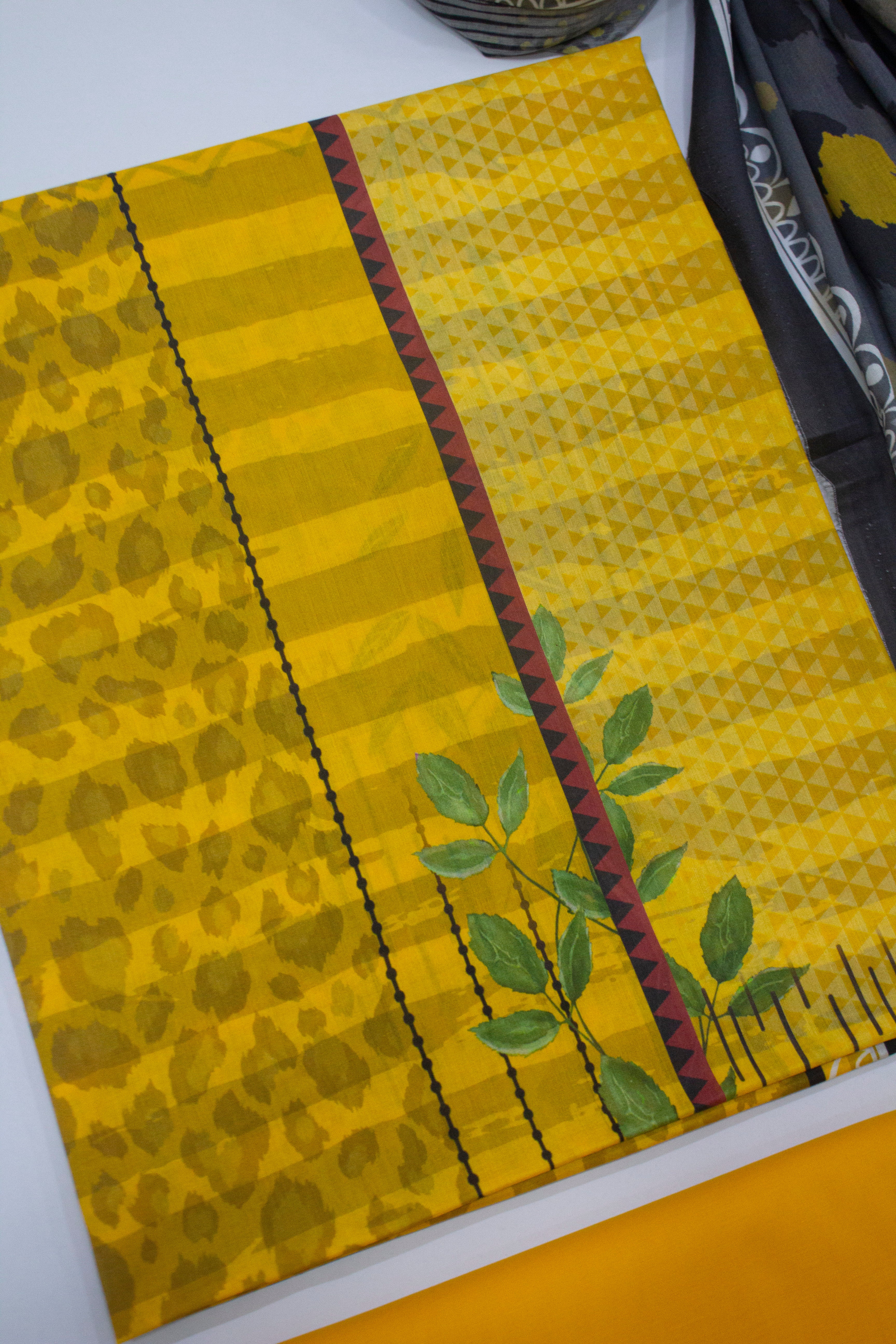 Bin Saeed Fabric - D-0721 - 3 Piece Digital Printed Unstitched Lawn Suit