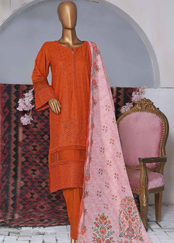 Bin Saeed Fabric - DTS-0005 - 3 Piece ChikanKari