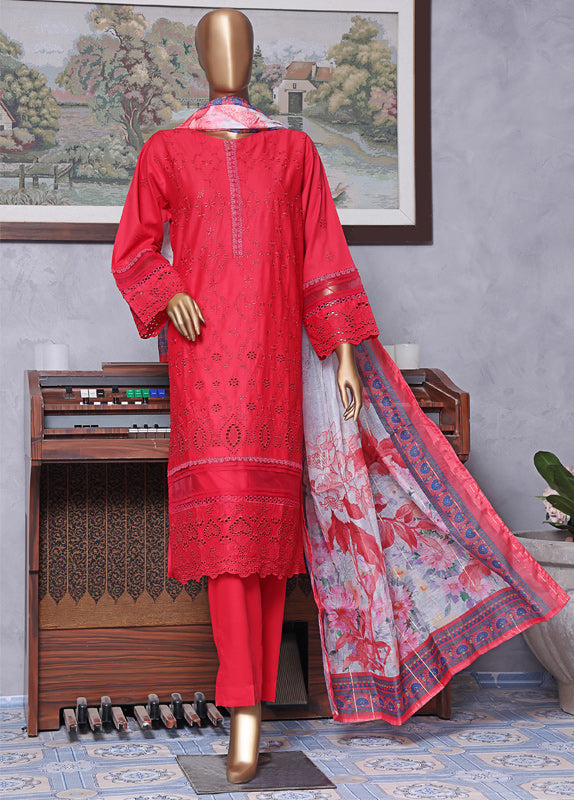 Bin Saeed Fabric - DTS-0006 - 3 Piece ChikanKari Stitched Suit