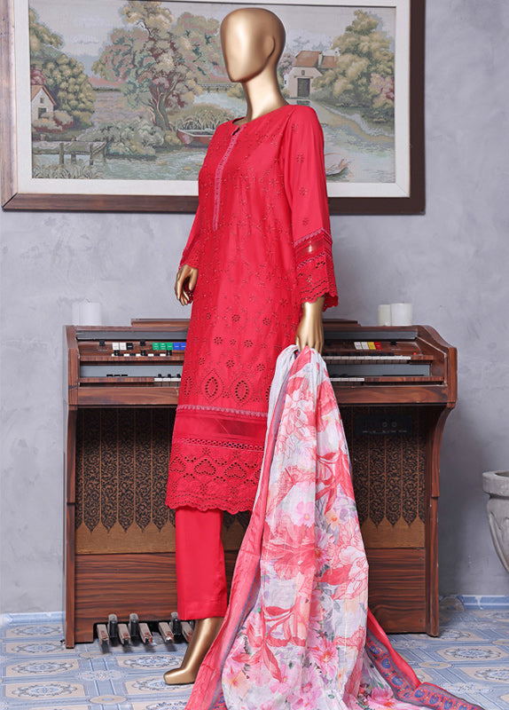 Bin Saeed Fabric - DTS-0006 - 3 Piece ChikanKari Stitched Suit