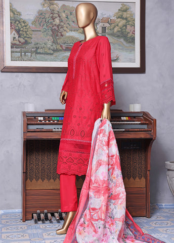 Bin Saeed Fabric - DTS-0006 - 3 Piece ChikanKari Stitched Suit