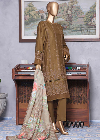 Bin Saeed Fabric - DTS-0007 - 3 Piece ChikanKari Stitched Suit
