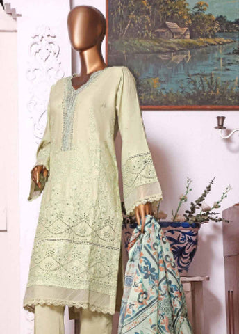 Bin Saeed Fabric - DTS-0008 - 3 Piece Chikankari