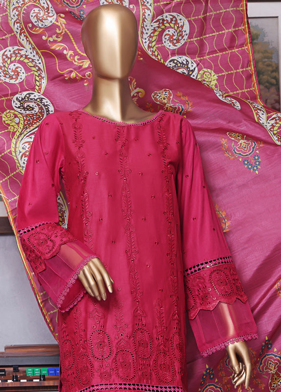 Bin Saeed Fabric - DTS-0014 - R71 3 Piece ChikanKari Stitched Suit