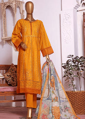 DTS-0020 - 3 Piece ChikanKari Stitched Suit