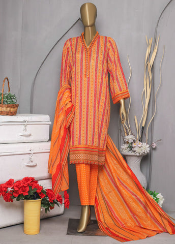 Bin Saeed Fabric - ED-0257 - 3 Piece Lawn Embroidery Stitched Suit