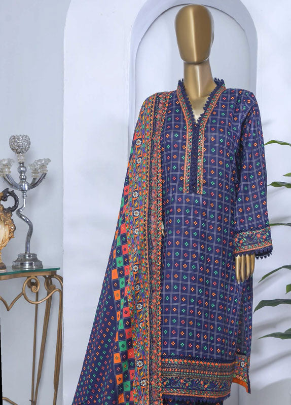 ED-0265 - 3 Piece Lawn Embroidery Stitched Suit