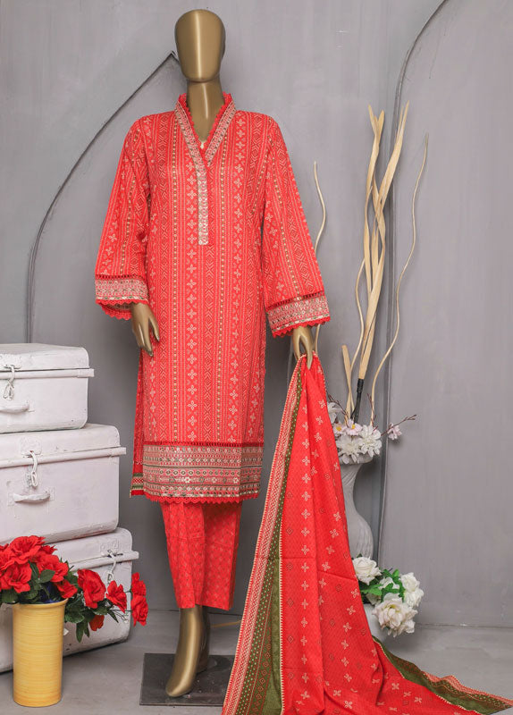 ED-0267 - 3 Piece Lawn Embroidery Stitched Suit