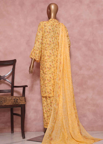 Bin Saeed Fabric - ED-0502-B 3 Piece Chickenkari Embroidery