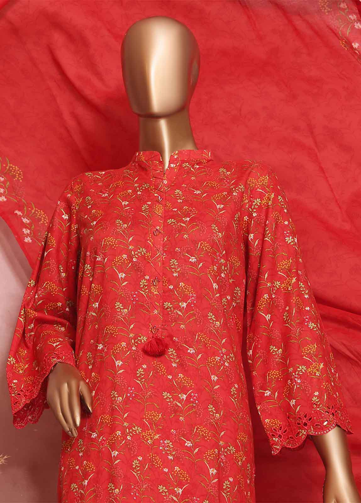 EMB-0501-B-3 Piece Embroidery Chikankari