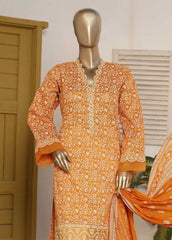 EMB-0516-3 Piece Embroidery Stitched