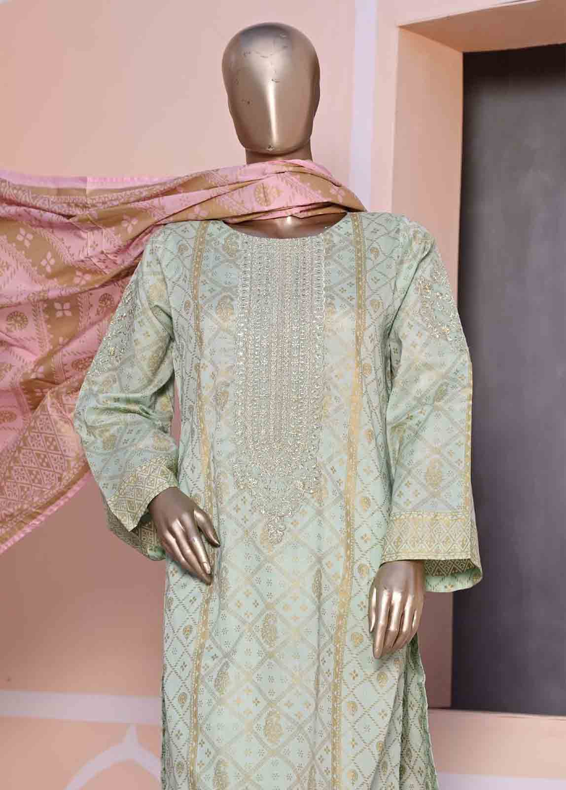 EMB-0531-3 Piece Embroidery Stitched