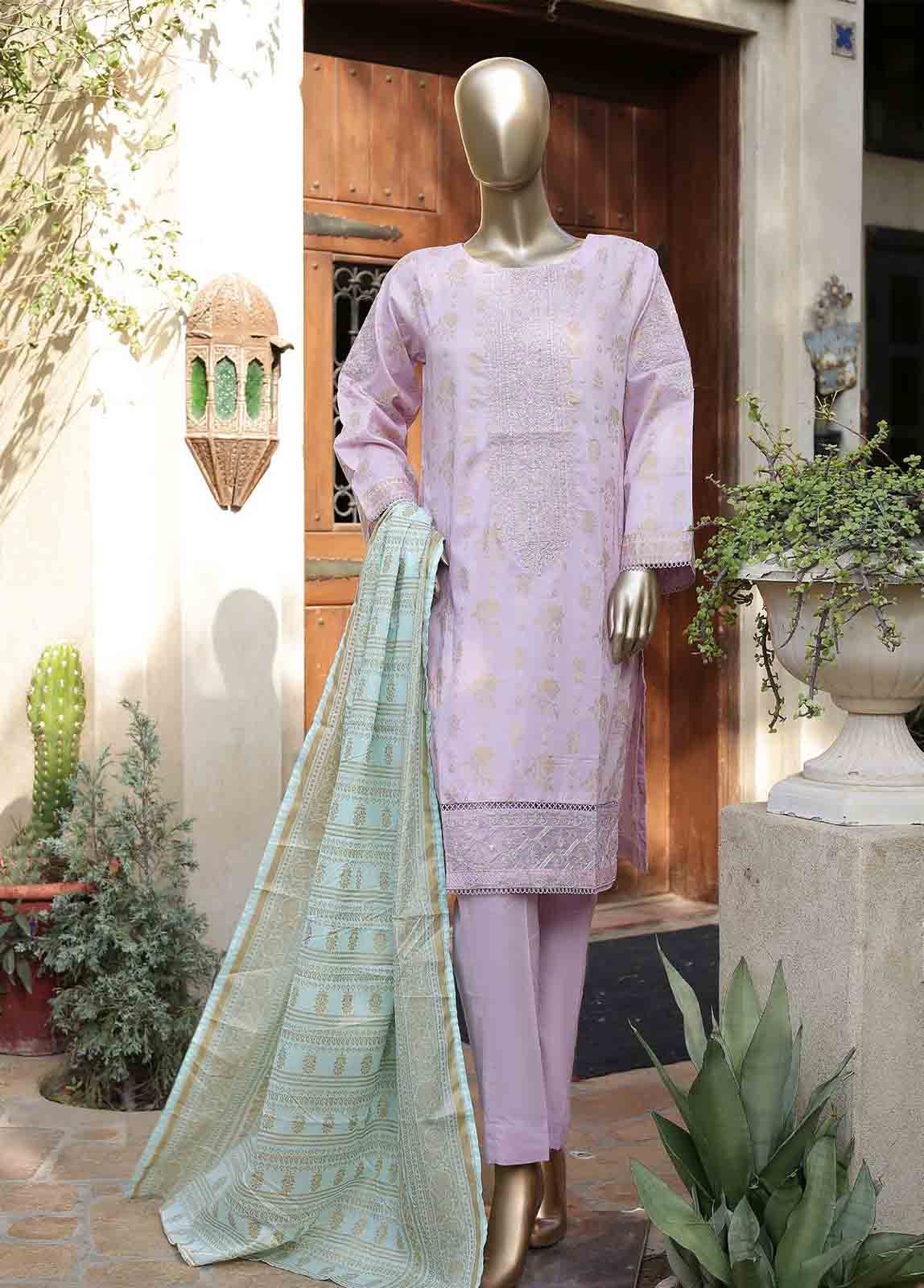 EMB-0533- 3 Piece Embroidery Stitched