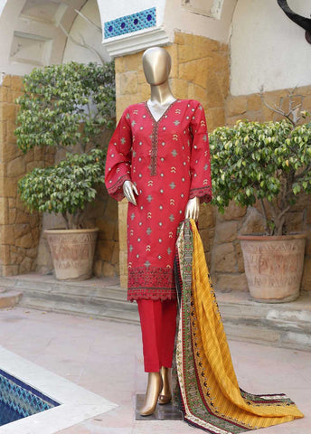 Bin Saeed Fabric - EMB-0539-3 Piece Embroidery Stitched