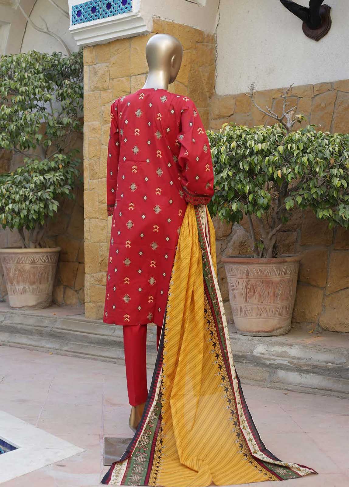 Bin Saeed Fabric - EMB-0539-3 Piece Embroidery Stitched