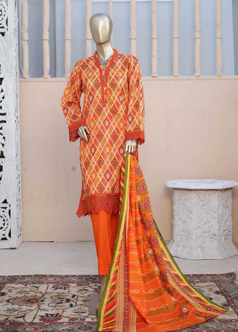 Bin Saeed Fabric - EMB-0606-3 Piece Embroidery Stitched