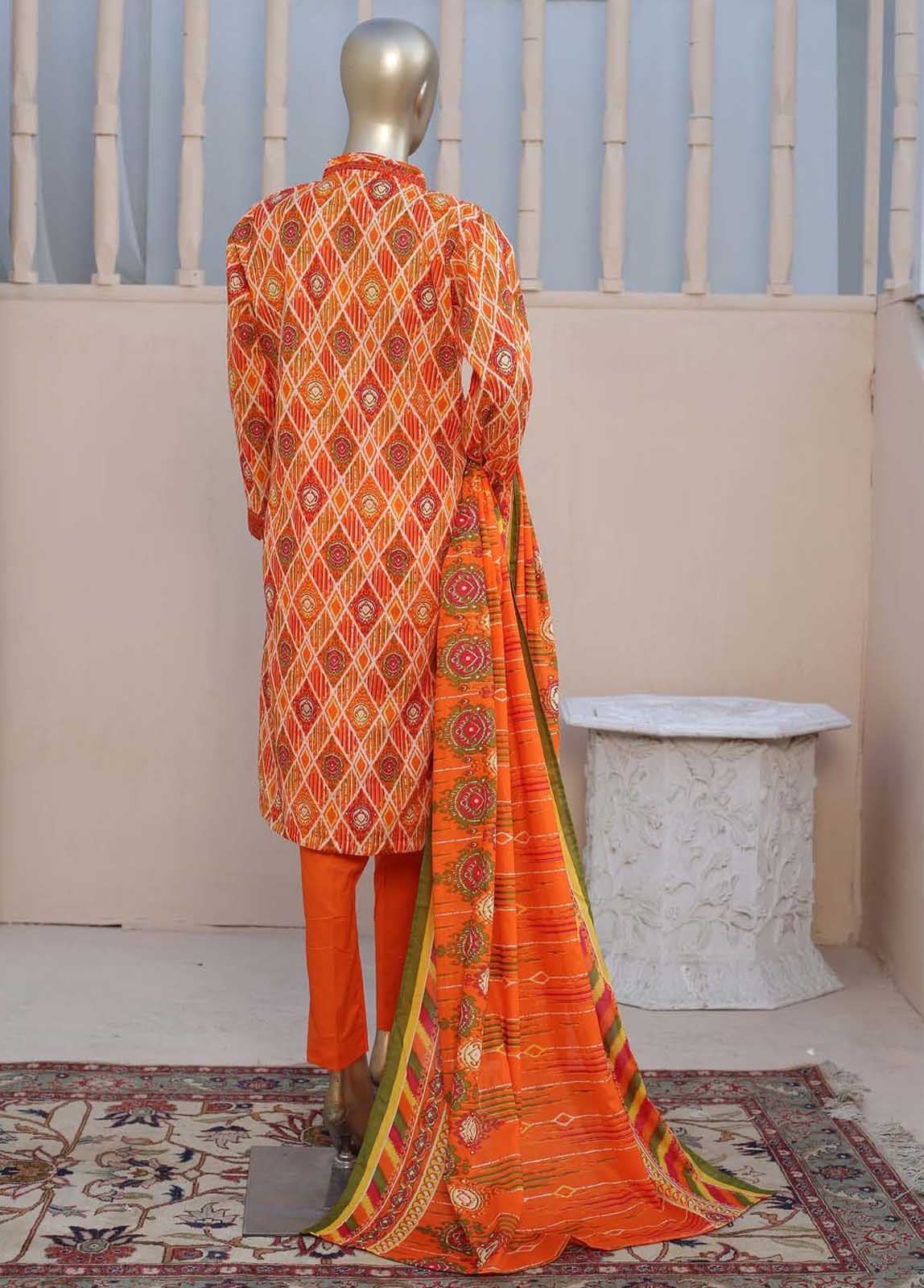 Bin Saeed Fabric - EMB-0606-3 Piece Embroidery Stitched