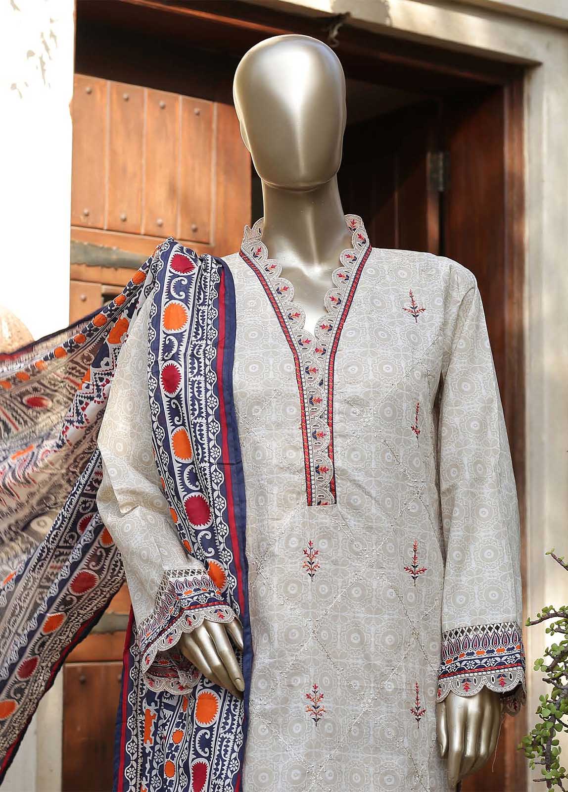 Bin Saeed Fabric - EMB-0610-3 Piece Embroidery Stitched