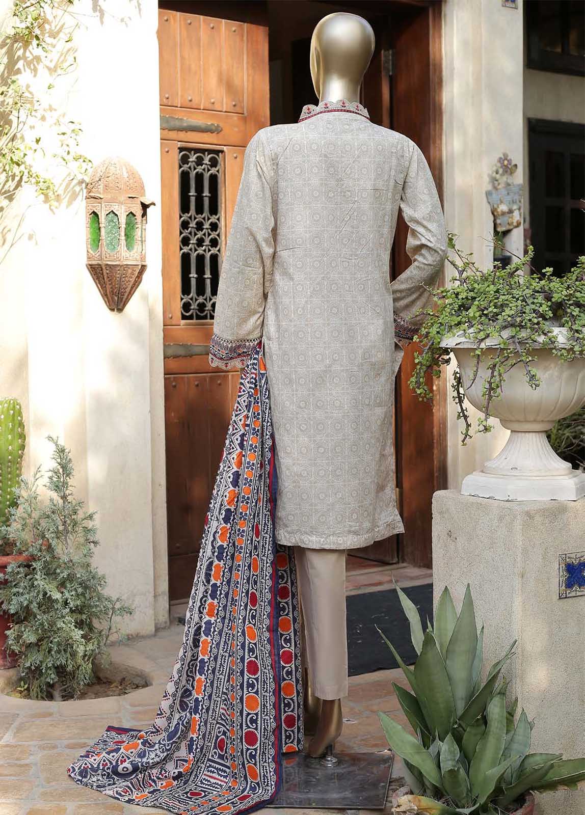 Bin Saeed Fabric - EMB-0610-3 Piece Embroidery Stitched